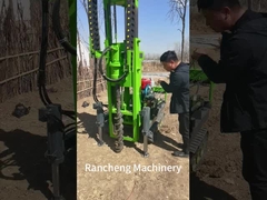 Rodas de borracha montadas em pilhas solares 25HP Motor a diesel 30m Profundidade de pilha