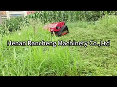 Moedor de relva híbrido de quatro rodas de controle remoto de tipo Crawler 8HP Motor a gasolina