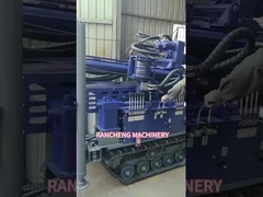 Máquina de perfuração de poços de água de profundidade de 180 m 77,3 kW Motor Crawler Rig de perfuração de poços de água